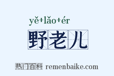 野老儿是什么意思的图片